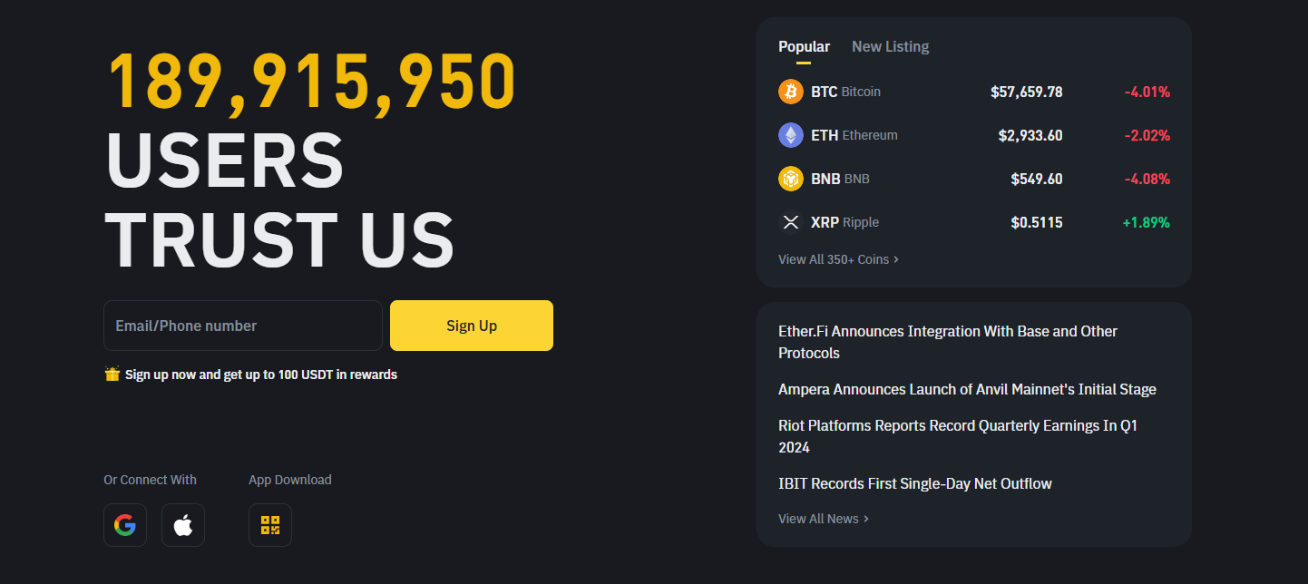 Đăng ký và giao dịch trên sàn Binance
